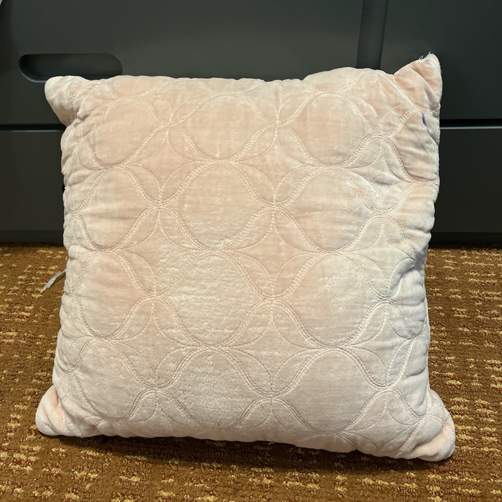 Elegant Pink Quilted Pillow